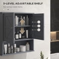 thumbnail image 4 of Demi Bonn 24" Farmhouse Style Medicine Cabinet with Barn Doors & Adjustable Shelf for Bath & Laundry Rooms, Gray, 4 of 7