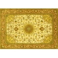thumbnail image 1 of Ahgly Company Machine Washable Indoor Rectangle Medallion Yellow Traditional Area Rugs, 8' x 12', 1 of 4