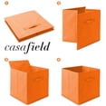 thumbnail image 6 of Casafield Set of 12 Fabric Storage Cube Bins, Orange - 13" Collapsible Foldable Cloth Baskets for Shelves and Cubby Organizers, 6 of 7