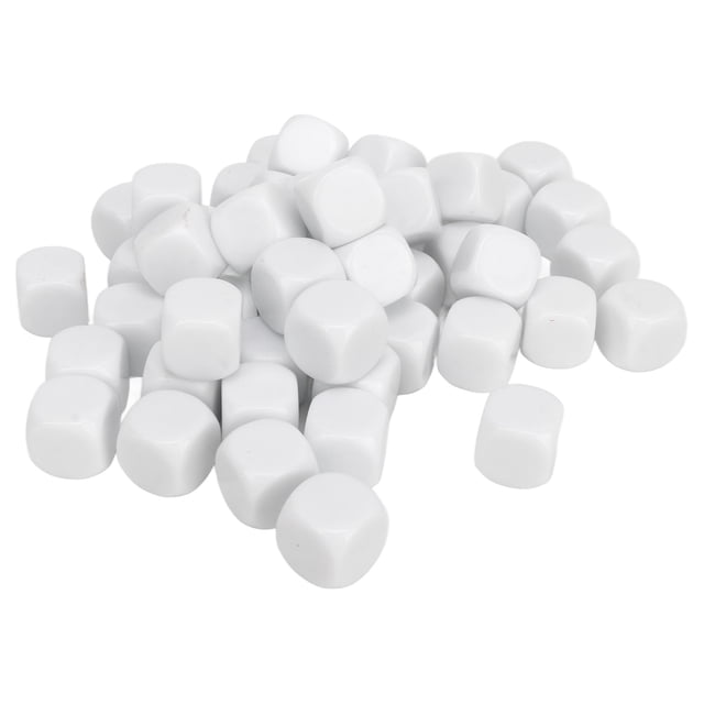 <p>Cubes Blank Cubes 50PCS Blank Six Sided Round Corner Plastic 0.6in Cubes For Board Games DIY Sticker Math Teaching Party</p>