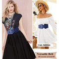 thumbnail image 2 of Rideny Combinaison Ceinture Élastique pour Femmes, Bleu, 2 of 5