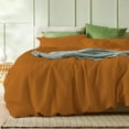 thumbnail image 4 of The Tangerine Store 3-Piece Pure Cotton Duvet Cover Set (78x88 in) - Mustard Yellow Full Duvet Cover Set with Standard Shams - Pre-Washed, Handmade - Chic Home Decor, 4 of 6