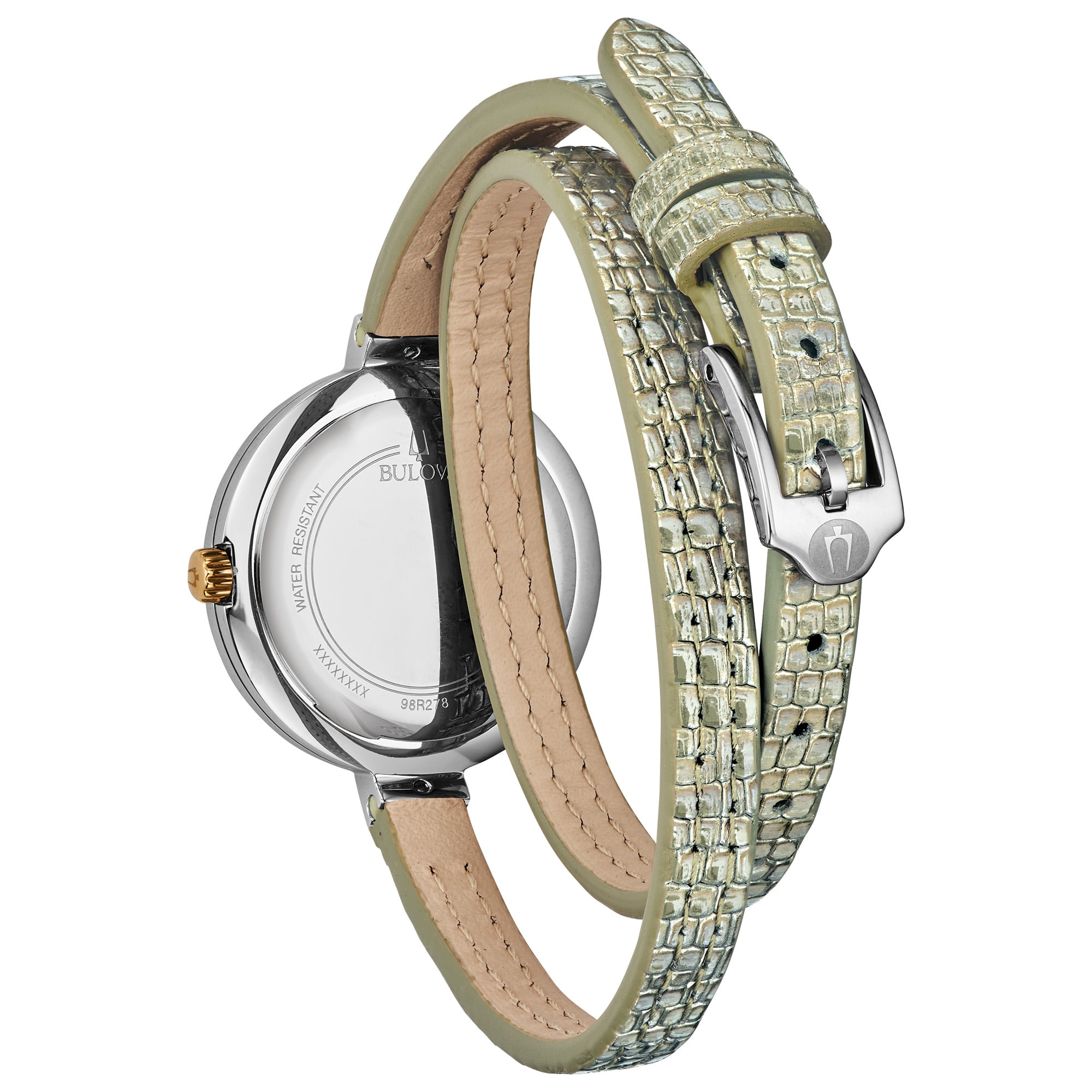 Bulova Rhapsody Quartz Silver Dial Ladies Watch 98R278 