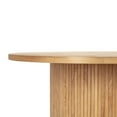 thumbnail image 6 of Solid Wood Coffee Table Circle Center Table Modern Farmhouse Living Room Coffee Table Round Natural Oak Finish, 6 of 11