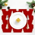 thumbnail image 6 of Dmlowu Cotton Christmas Placemats - Heat Proof Placemats, Non-Slip Table Mats for Party Holiday Decor, 13x17" Merry Christmas Tree Decorations Placemats for Dining Table, 6 of 6