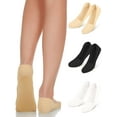 thumbnail image 4 of Gustave 6 Pairs No Show Socks for Women Ultra Low Cut Liner Socks Non Slip Thin Invisible Hidden Socks Footies for Flats Loafer "Black/Nude/White", 4 of 9