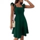 thumbnail image 3 of Vestido Corto con Lazo y Espalda Descubierta para Mujer, Modelos de Verano, Vestidos Halter, Vestidos de Fiesta Verde Oscuro S, 3 of 8