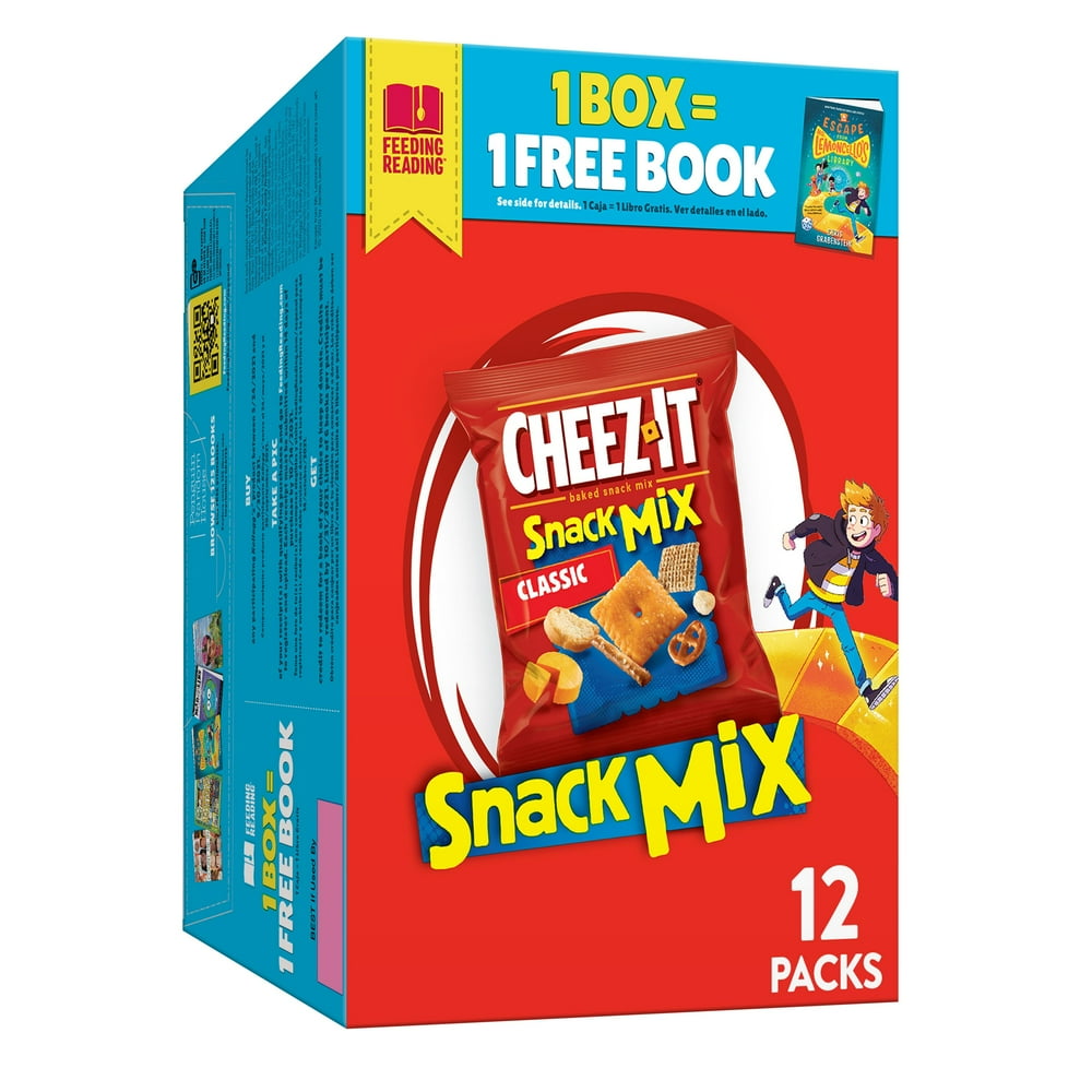CheezIt Snack Mix, Lunch Snacks, Office and Kids Snacks, Classic, 9oz