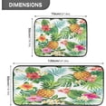 thumbnail image 2 of Summer Tropical Pineapple Floral Kitchen Rugs and Mats 2 Pcs, Palm Leaves Non-Slip Floor Runner Mat for Living Room Bedroom Dorm Hallyway Home Decor, 2 of 6