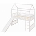 thumbnail image 5 of Twin Size pine wood high rise bed frame no box spring white rental housing, 5 of 15