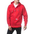 thumbnail image 4 of Pro club Sweat à Capuche Polaire Zippé pour Hommes, Rouge, 4TG, 4 of 4