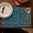 thumbnail image 5 of Math Equations Dark Green Formula Pattern Summer Placemats Table Placemats Set Of 4-Linen Kitchen Washable Placemats Table Mats 11.8"x17.7" Non-Slip Heat Resistant, 5 of 6