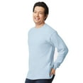 thumbnail image 3 of Gildan Men’s Ultra Cotton Long Sleeve T-Shirt - Durable and Casual Comfort Light Blue Tee, Pack of 6, 3XL, 3 of 6