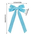 thumbnail image 3 of LanSuare 12Pcs Velvet Bows Christmas Tree Ornaments, Xmas Velvet Ribbon Twists Ties Bows Suitable for Indoor, Outdoor, Wreaths, Holiday Xmas Tree, Wrapping Crafts(8.6"x4.4", Sky Blue), 3 of 4