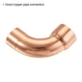 thumbnail image 5 of Uxcell 90 Degrees Elbow Copper Pipe Fitting Short Turn Brazing Connection 7/8 Inch ID for Cooling Solar Equipment, 5 of 6