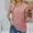 A036-Hot Pink, variant on CALAFEBILA Women's Tops On Button up Women's Plus Size Blouses,Ladies Fashion Solid Color Blouse Summer Short Sleeve V Neck Loose Breathable Ladies Tops