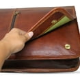 thumbnail image 5 of Jaald 15" Brown leather Messenger Laptop case Office Briefcase Professional bag, 5 of 5