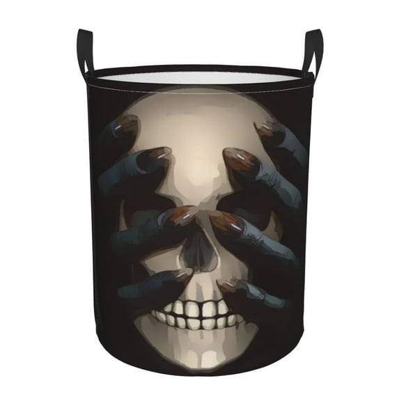 ZICANCN Skull Hands Laundry Basket Organizer - Dirty Clothes Hamper for Bathroom Kids Girls Boys Laundry Hamper Small