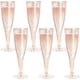 thumbnail image 3 of 20 copas de champán de plástico desechables - Copas de champán de plástico con purpurina de oro rosa para fiestas - Vasos de plástico para tostar - Vasos de mimosa de plástico W, 3 of 3