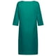 thumbnail image 5 of Vestido mini de algodón y lino con cuello en V y manga corta para mujer: vestido informal de color liso para vacaciones y ocasiones semiformales, ideal para primavera/verano., 5 of 8