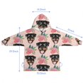 thumbnail image 7 of Rottweiler and Pioneer Flower Blanket Hoodies for Kids 6-13YR Oversize Wearable Blanket Hoodies for Boys Girls Teens, 7 of 7