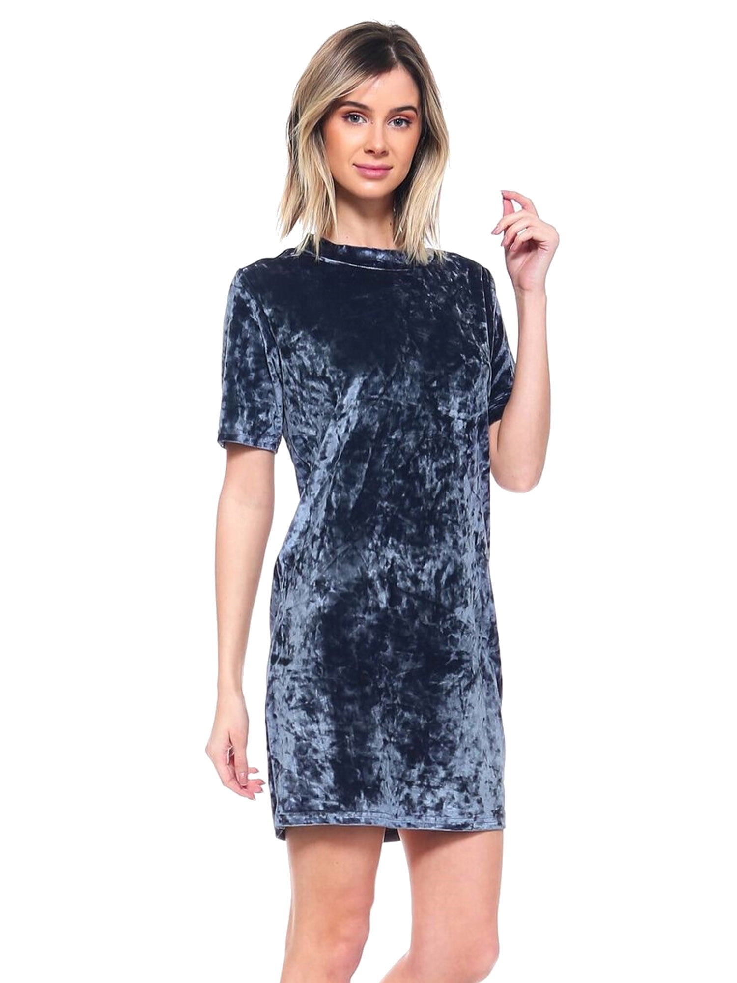 Velvet Short Sleeve Dress