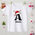 thumbnail image 4 of Camisetas navideñas personalizadas con nombre e iniciales personalizadas, ropa infantil de manga corta, camiseta para niños y niñas, atuendo de fiesta, camiseta para niños, 4 of 5