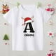 thumbnail image 4 of Camisetas navideñas personalizadas con nombre e iniciales personalizadas, ropa infantil de manga corta, camiseta para niños y niñas, atuendo de fiesta, camiseta para niños, 4 of 5