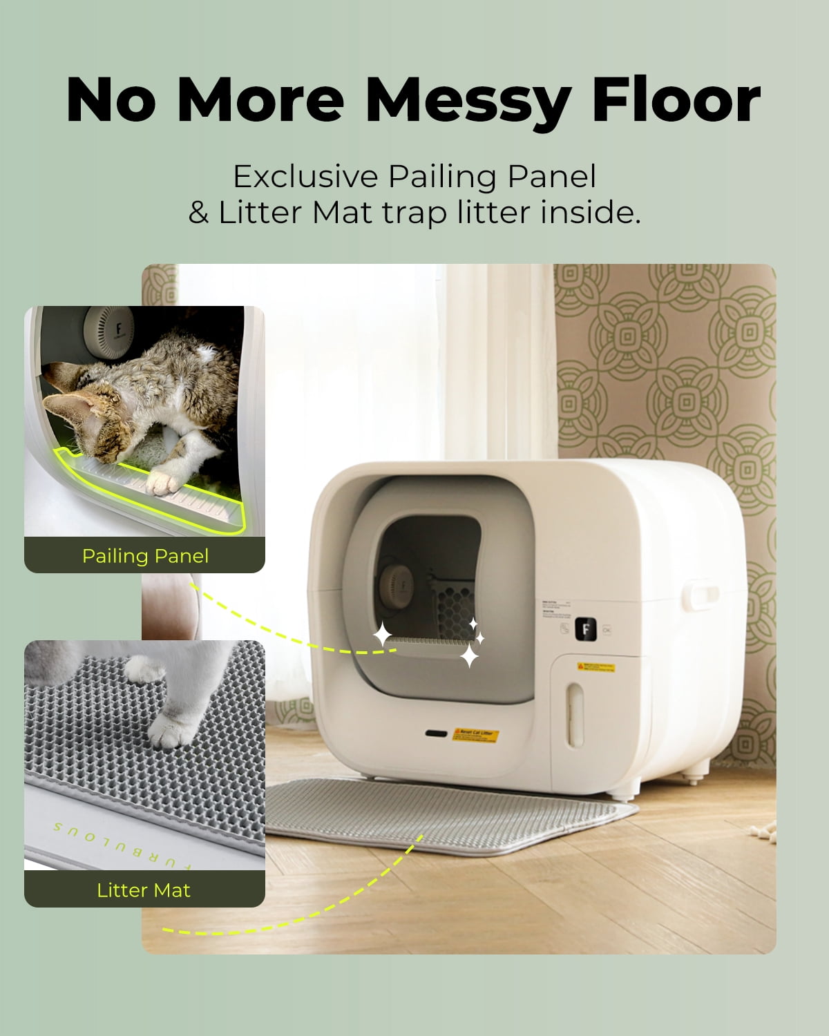 FURBULOUS Automatic Cat Litter Box Self-Cleaning, Self-Packing, Odor-Free & Leak-Proof – with App Control & Safety Assured