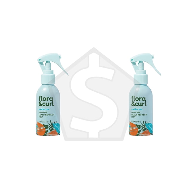 Bundle of 2 - FLORA & CURL Coconut Mint Scalp Refresh Mist (3.4oz)