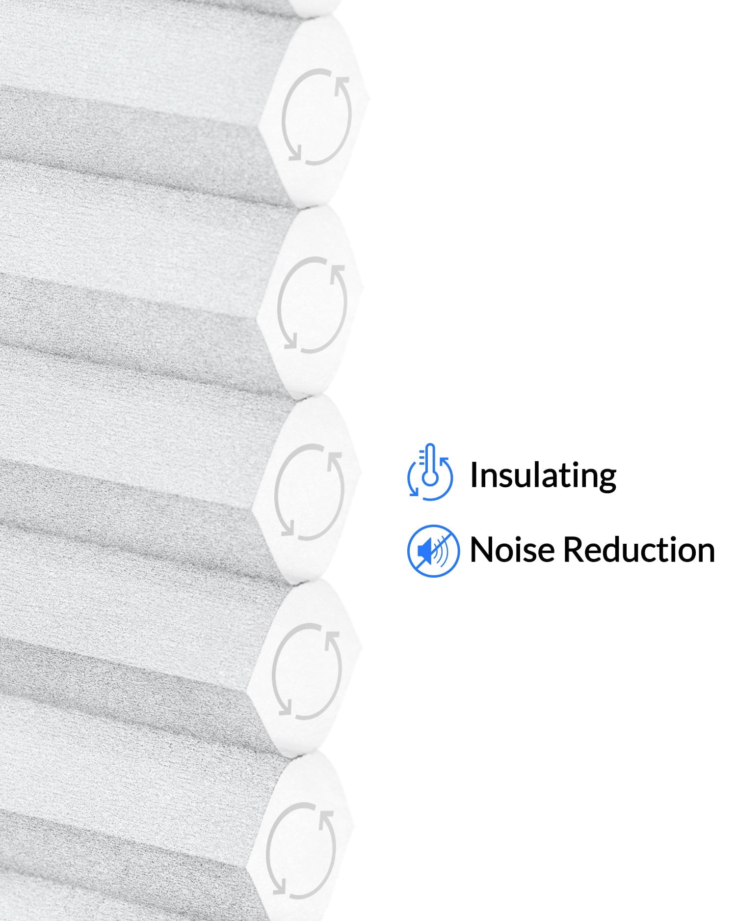 Chicology Cordless Top Down Bottom Up Light Filtering Cellular Shade Light Grey 53.75"W x 72"H