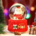 thumbnail image 2 of Tarmeek Christmas Snow Globes Music Box, Santa Claus Decorative Light Ornaments, Xmas Snowman Music Box Tabletop Decorations for Holiday Party Home Decor Christmas Decoration Indoor, 2 of 7