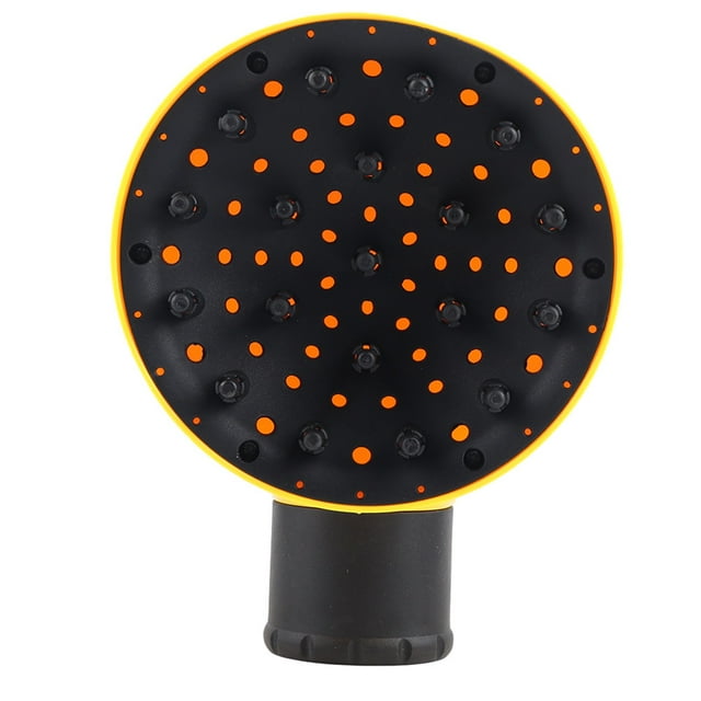 Difusor de pelo universal para secador de pelo profesional, difusor para cabello rizado y ondulado, amarillo
