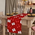 thumbnail image 2 of Table Runners 72 Inches Long Dress Scarves, Red White Bow Farmhouse Kitchen/Dining Table Runner, Coffee Tablerunners, Modern Art Watercolor Bowknot 18x72 Inch, 2 of 9