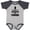 Heather and Navy, variant on Easily Distracted by Penguins Boys or Girls Baby Bodysuit