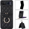 thumbnail image 6 of for Motorola Razr 2023/ Razr 40 Case with Ring Holder, Soft Rhomboid PU Leather [Hinge Protection] Durable Anti-Scratch Shockproof Slim Cover Case for Moto Razr 40 ZXF-Black, 6 of 13