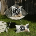 thumbnail image 4 of Black Brown Pillow Covers 12x20 Inch Set of 2 White Gray Flower Throw Pillows Farmhouse Outdoor Modern Floral Linen Square Cushion Case Decor for Living Room Sofa Patio Funiture Garden 002B12, 4 of 6