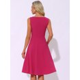 thumbnail image 3 of DARING DIVA Sweetheart Neck Swing Sleeveless Dress XS Hot Pink, 3 of 6
