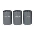 thumbnail image 1 of Lipstore 3 Pieces Coffee Bean Tea Sugar Containers Kitchen Storage Box Set Portable Metal Gray, 1 of 8