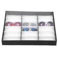 thumbnail image 2 of 18-Slot Sunglasses Organizer Box, Multiple Eyeglass Display Case Dustproof Jewelry Storage Tray, Snap Closure, 2 of 5