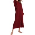 thumbnail image 4 of HLSOHJP Women's Long Robe Zip Up Hoodie House Coat Pocket Long Sleeve Full Length Housecoat, 4 of 6