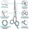 thumbnail image 2 of Professional Hairdressing Scissors Premium Stainless Steel Professional Hairdressing Scissors Family Hair Cutting, Barber Tool Haircut Thinning Textur, 2 of 5