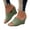 Green, variant on Dress High Heels Slides Sandals for Women 2025 Summer Linen Beach Casual Square Toe Wedge Heeled Slip on