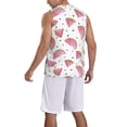 thumbnail image 2 of Pofeuu Watermelon Print Basketball Jersey, Shirts for Men Youth Basketball Jersey Crew Neck-Medium, 2 of 6
