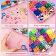 thumbnail image 2 of 1500+ Loom Bands, Rubber Band Bracelet Kit, Loom Bracelet Making Kit for Girls& Boys Creativity Birthday Gift, 2 of 7