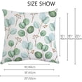 thumbnail image 2 of GZHJMY Decorative Throw Pillow Covers Set of 2, Eucalyptus Leaves Branches Soft Pillow Cases, Square Cushion Cases Pillowcases for Sofa Bed Couch Car Home 18"x18" Home Decor, 2 of 5