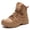 Brown, variant on Stepedia Men's Snow Boots Lightweight Waterproof Winter Boots Faux Fur Lined Anti-slip Cold Weather Hiking Boots, Black