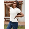 thumbnail image 3 of Womens Short Sleeve Shirt Tops Fashion Summer T Shirts, 3 of 6