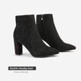 thumbnail image 3 of Botas DREAM PAIRS SIANNA-1 negras con tacón grueso y tobilleras, 3 of 8