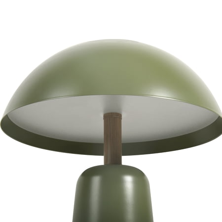 BETTER HOMES & GARDENS 12″ GREEN DOME RECHARGEABLE LED PORTABLE LAMP WITH DIMMABLE TOUCH SENSOR
